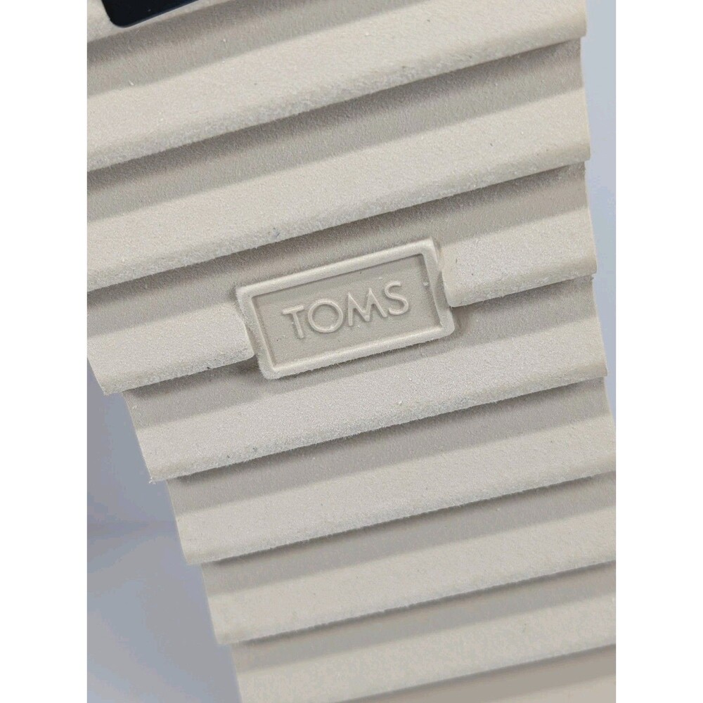 TOMS Diana Mule Platform Wedge Denim White Casual Sandals Womens Size 11 NIB - Picture 11 of 12